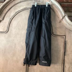 Super light waterproof pants!  I used when he did ice skating/snow fighting!!